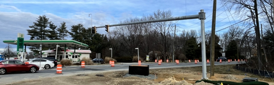 SR 72 and SR 71 – Installed Signal Pole and drainage inlet